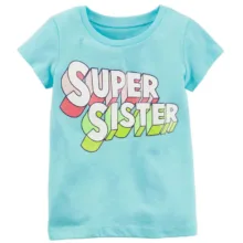 تی شرت آستین کوتاه نوزادی مدل super sister