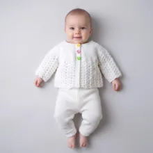 ژاکت نوزادی مدل بافتنی کد A1