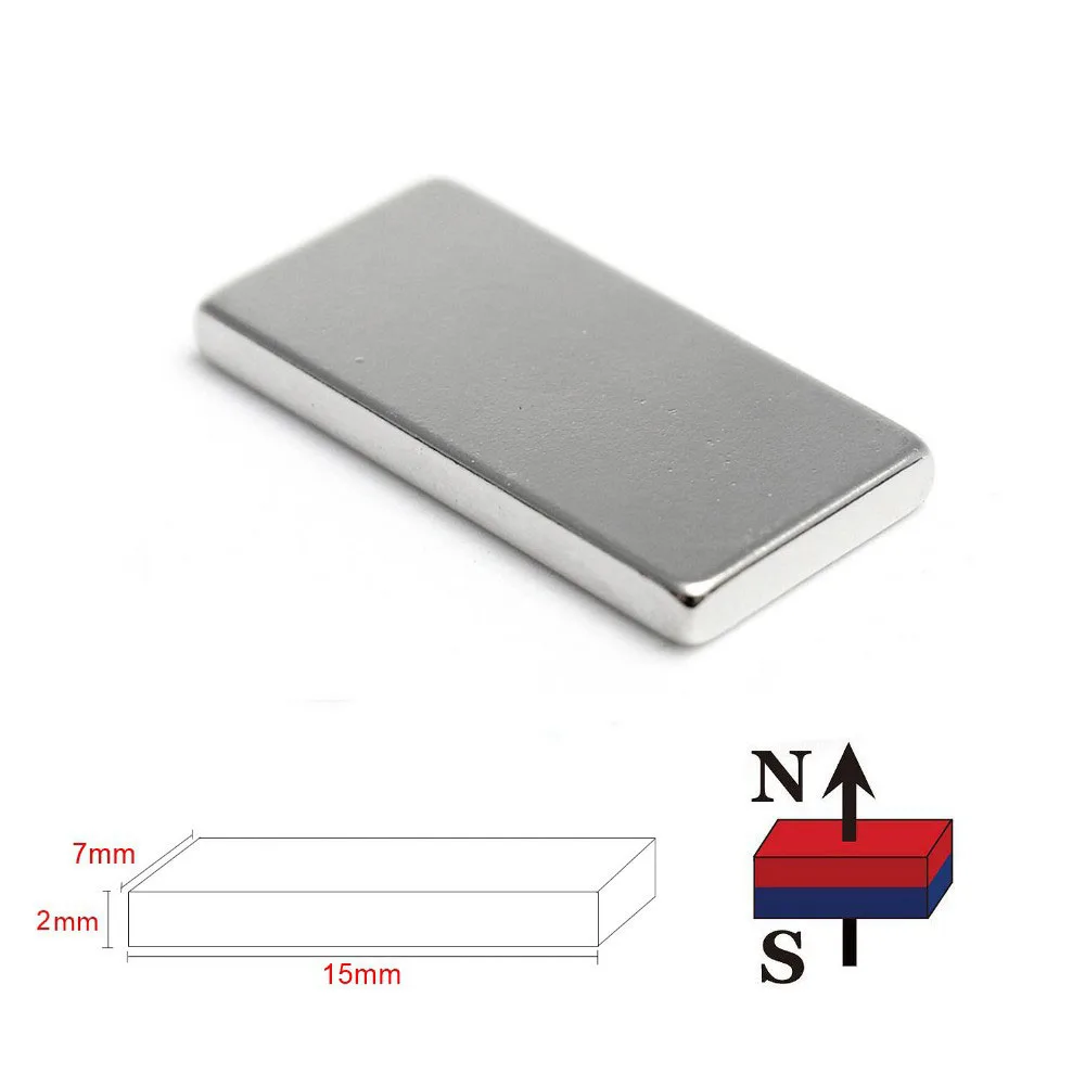 آهن ربا مدل نئودیمیوم بلوک کد B15x7x2mm بسته 20 عددی