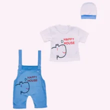 ست 3 تکه لباس نوزادی سرینیکو مدل Happy کد B02