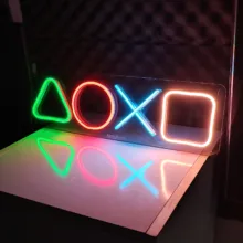 چراغ نئونی طرح آیکون دسته پلی استیشن کد PS45X15