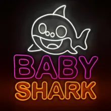 چراغ نئونی مدل baby shark