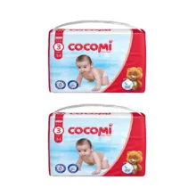 پوشک کودک کوکومی مدل اکو سایز 3 دو بسته 34 عددی
