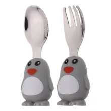 قاشق و چنگال کودک مدل Penguin بسته 2 عددی