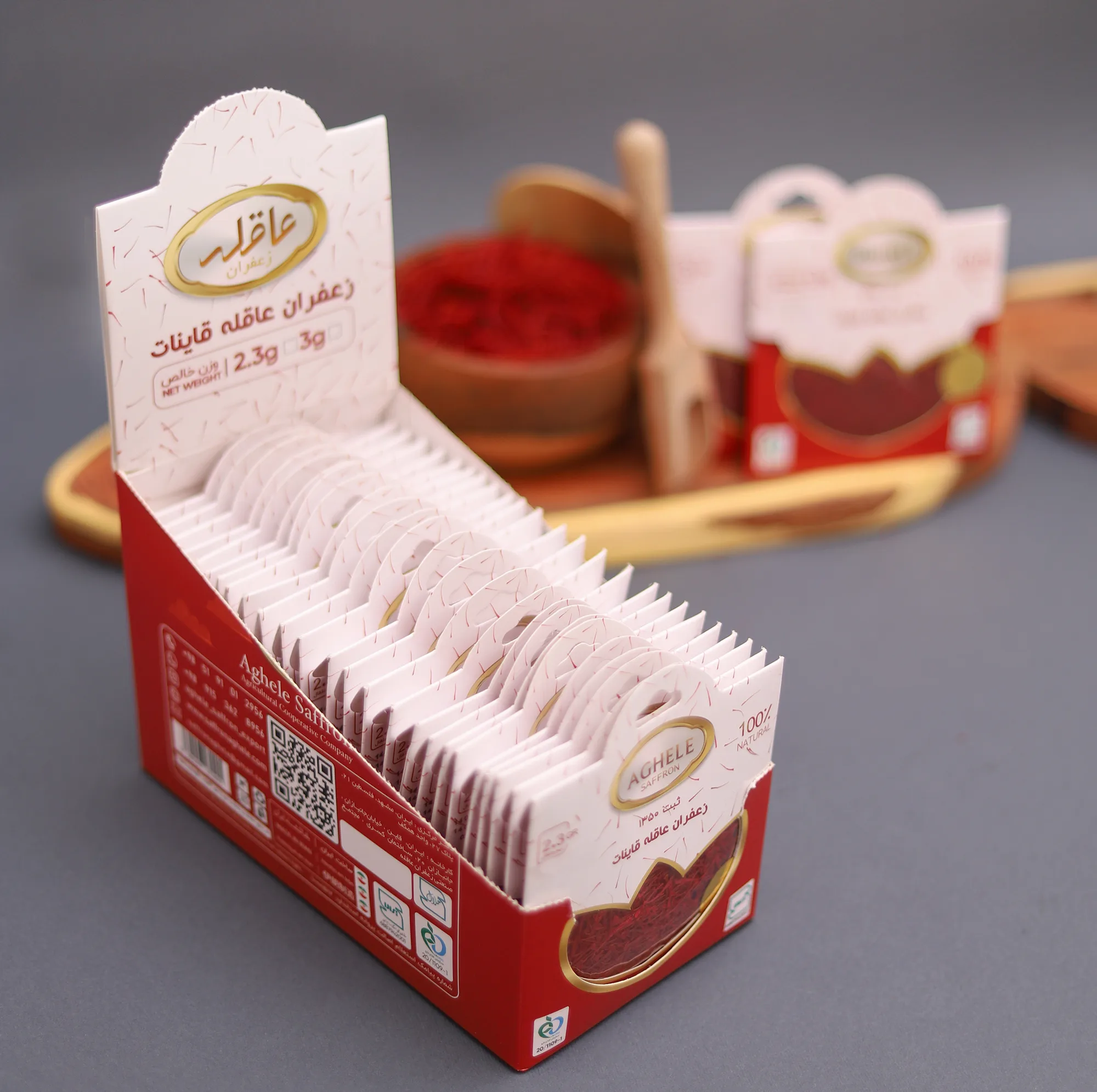 زعفران پاکتی عاقله - 2.3 گرم بسته 25 عددی
