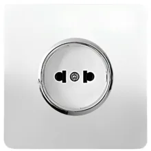پریز صنایع آسیا الکتریک مدل کریستال WHI-SLV بسته 10عددی
