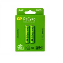 باتری قلمی جی پی مدل  ReCyKo AA REACHARGABLE 2600mAh بسته 2 عددی