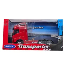ماکت ماشین ناب سل مدل تریلی اسکانیا ولی فلزی 10چرخ کد SCALE 1:32 WELLY TRANSPORTER SCANIA V8 R730