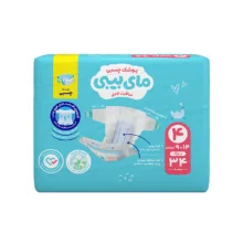 پوشک چسبی کانال دار بچه مای بیبی مدل اکو سایز چهار بسته 34 عددی