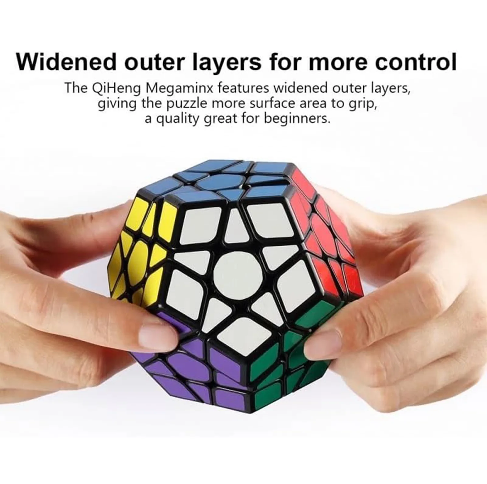 مکعب روبیک چی ای مدل مگامینکس کای وای کایهنگ دبلیو 3×3 QY Megaminx QiHeng Black W