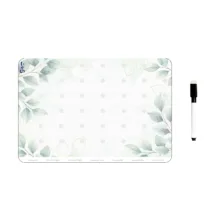 تخته وایت برد سمات مدل پلنر رو یخچالی کد 02 سایز 20×30 سانتی متر به همراه ماژیک