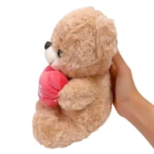 عروسک مدل خرس طرح قلبی کد A037 ارتفاع 30 سانتی متر