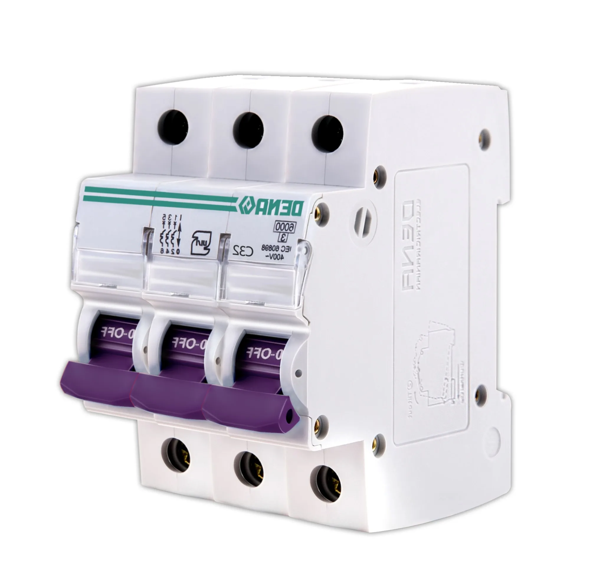 فیوز مینیاتوری سه پل 32 آمپر دنا الکتریک ایرانیان مدل C32-6KA-3P