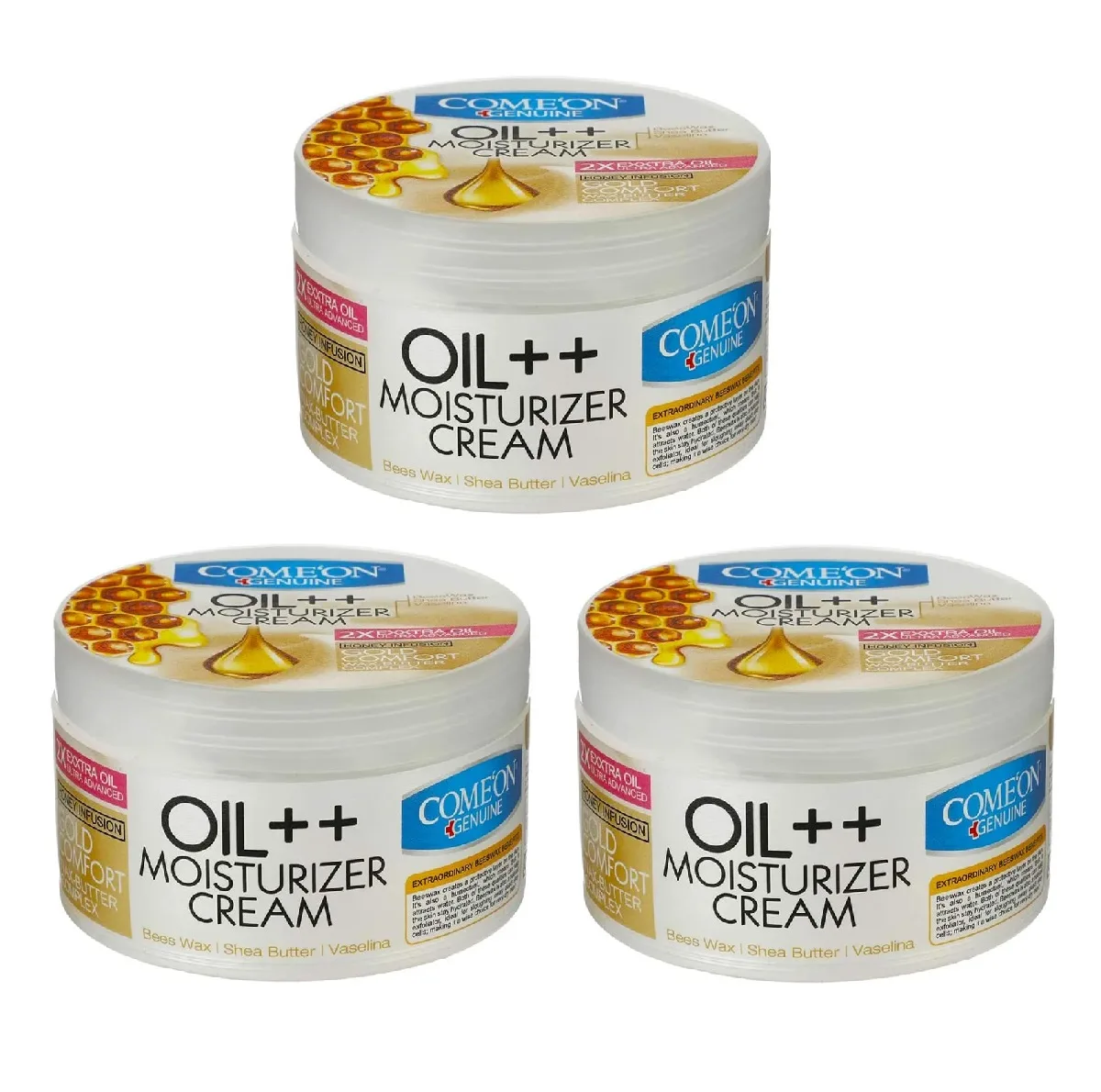 کرم مرطوب کننده کامان مدل oil++ حجم 250 میلی لیتر مجموعه 3 عددی