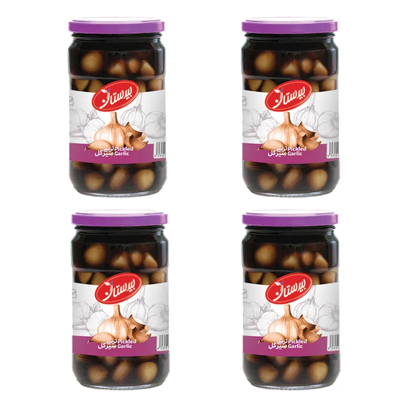 ترشی سیرگل بیدستان 670 گرم کد 04 بسته چهار عددی
