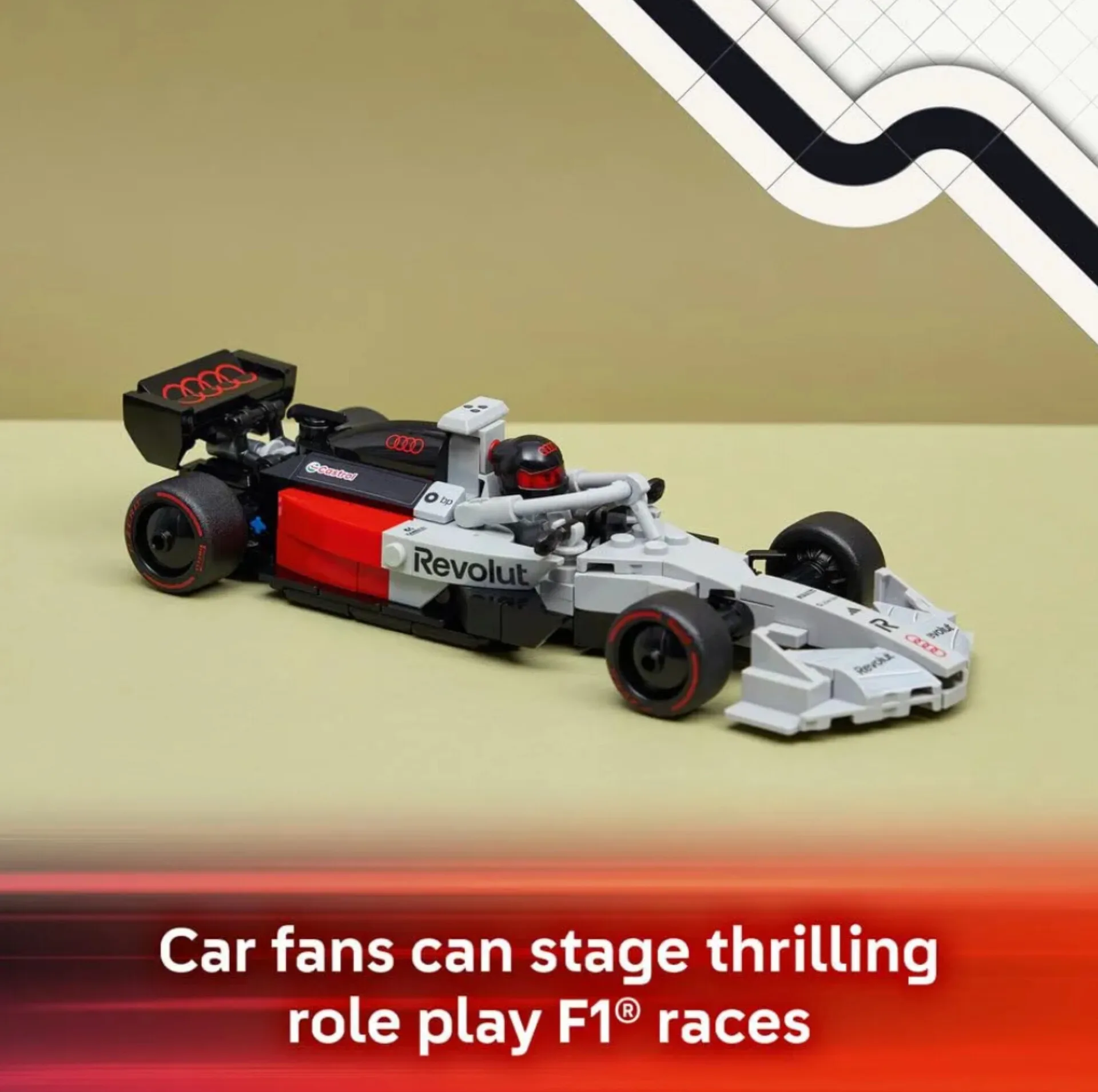لگو ۲۱۶ تکه سری اسپید مدل Audi Revolut F1 Team R26 کد 77259