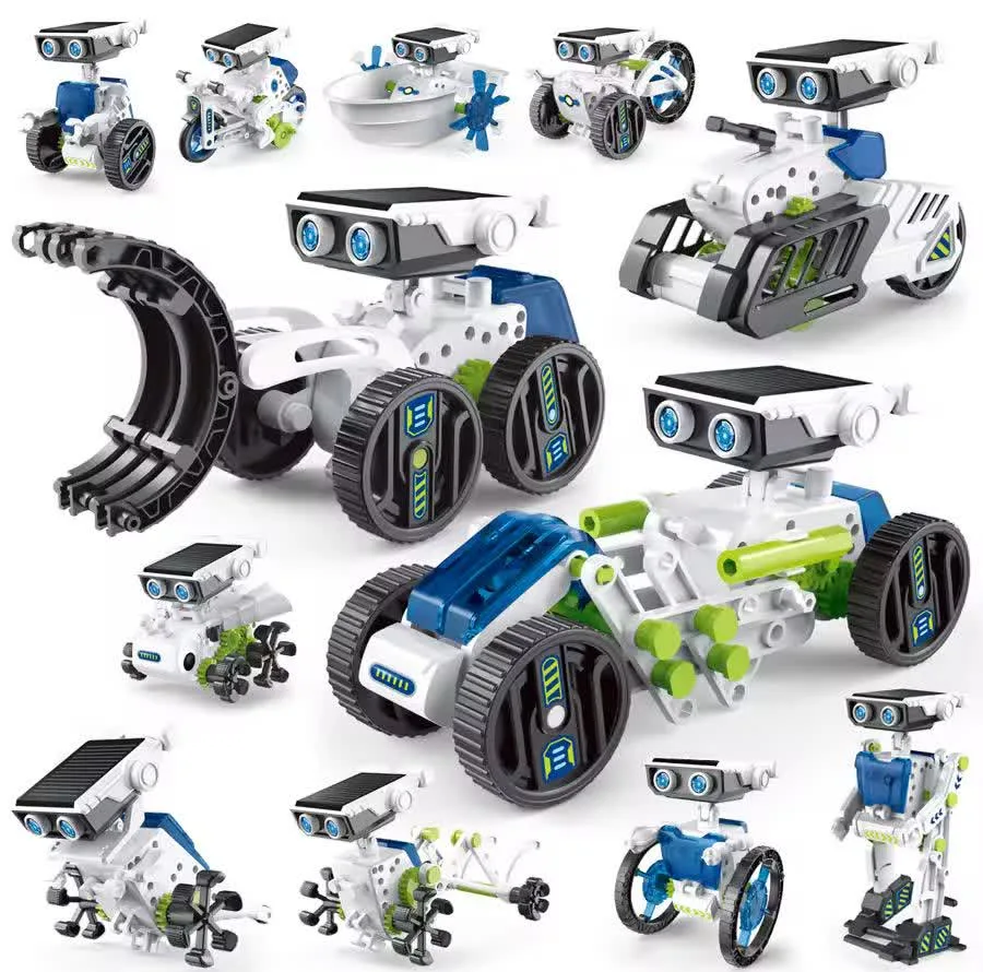 کیت ربات ساختنی ناب سل مدل سولار خورشیدی 12 کاره SOLAR ROBOT KIT 12IN1 با قابلیت حرکت و چرخش