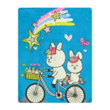 ملحفه میکرو کودک آدنو مدل Rainbow کد MC11 سایز 100×150 سانتی متر