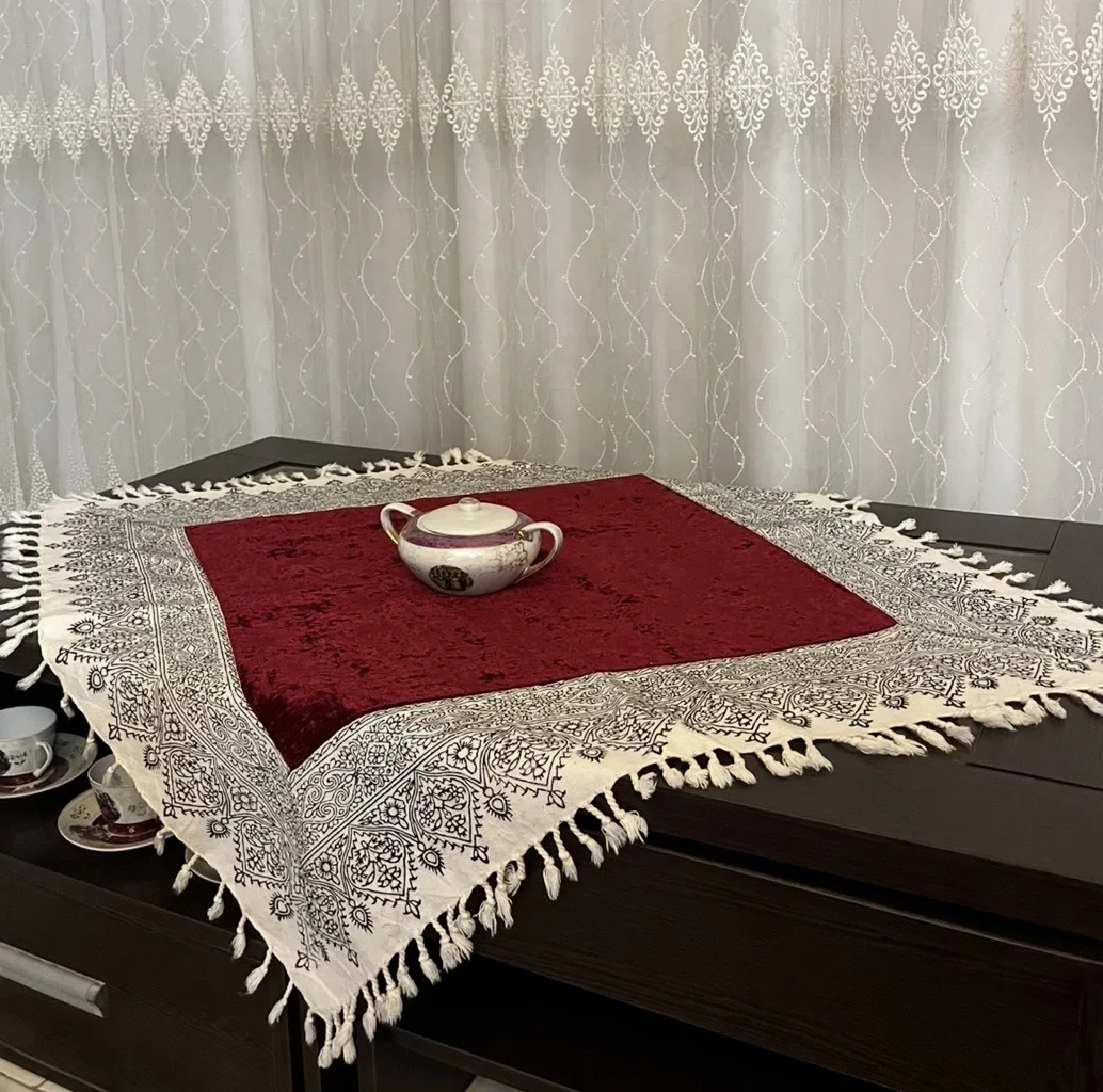 رومیزی قلمکار مدل مخمل اصفهان