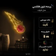 ریسه نئون فلکسی مدل 12 ولت طول 5 متر