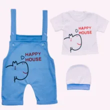 ست 3 تکه لباس نوزادی سرینیکو مدل Happy کد B02