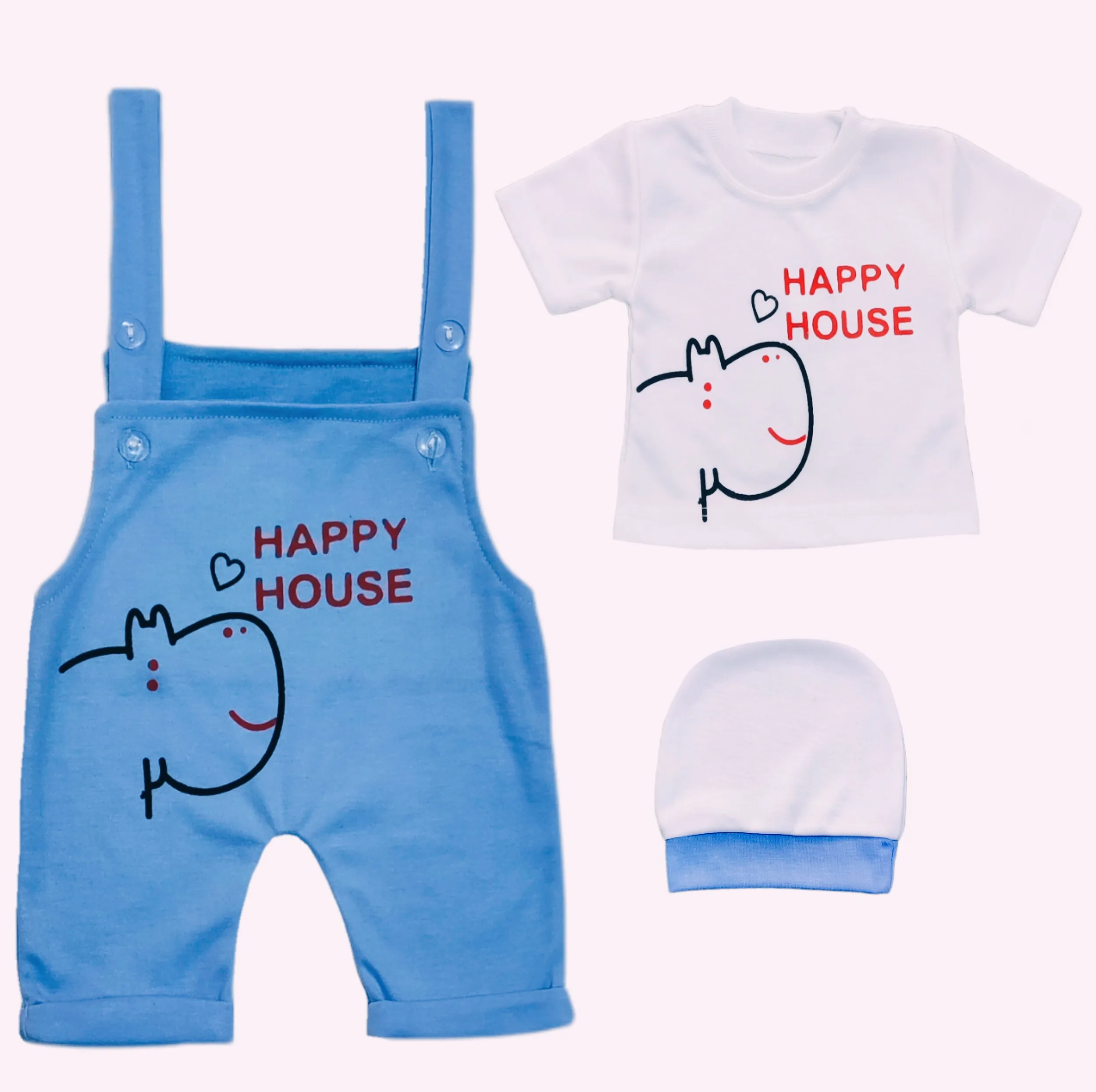 ست 3 تکه لباس نوزادی سرینیکو مدل Happy کد B02