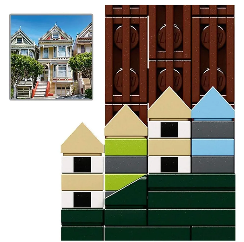 ساختنی 595 تکه ارشیتکت مدل معماری سانفرانسیسکو طرح Architecture کد 1043