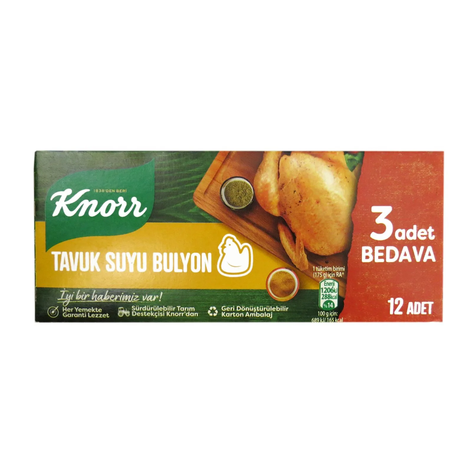 قرص عصاره مرغ کنور - 10 گرم بسته 2عددی