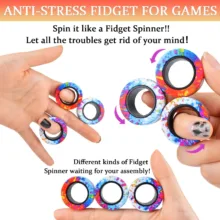 فیجت ضد استرس ریلایف مدل 200 Magnetic Ring طرح حلقه های مغناطیسی بسته ۳ عددی