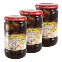 ترشی سیرگل پاستوریزه ممتاز  صالحی – 650 گرم مجموعه 3 عددی