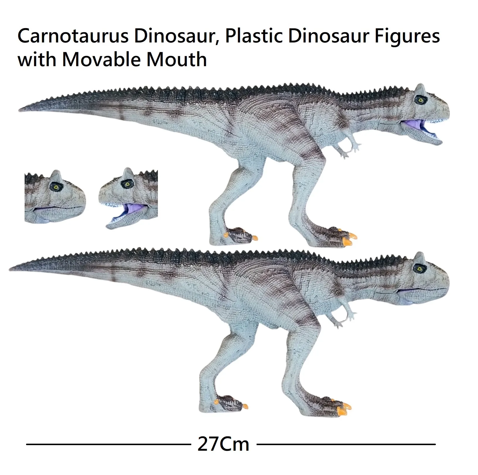 اکشن فیگور مدل دایناسور کارنوتوروس فک متحرک طرح CARNOTAURUS طول 27 سانتیمتر