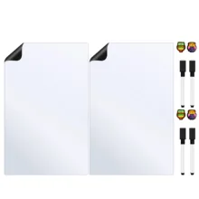 تخته وایت‌برد هوم اند فریج مدل TWIN H&F سایز 28×18 سانتی‌متر به همراه ماژیک و مگنت مجموعه 10 عددی