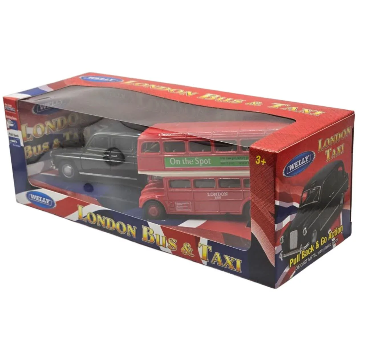 کیت ماشین بازی ناب سل مدل اتوبوس و تاکسی لندن فلزی مجموعه 2 عددی LONDON BUS & TAXINAAB0022