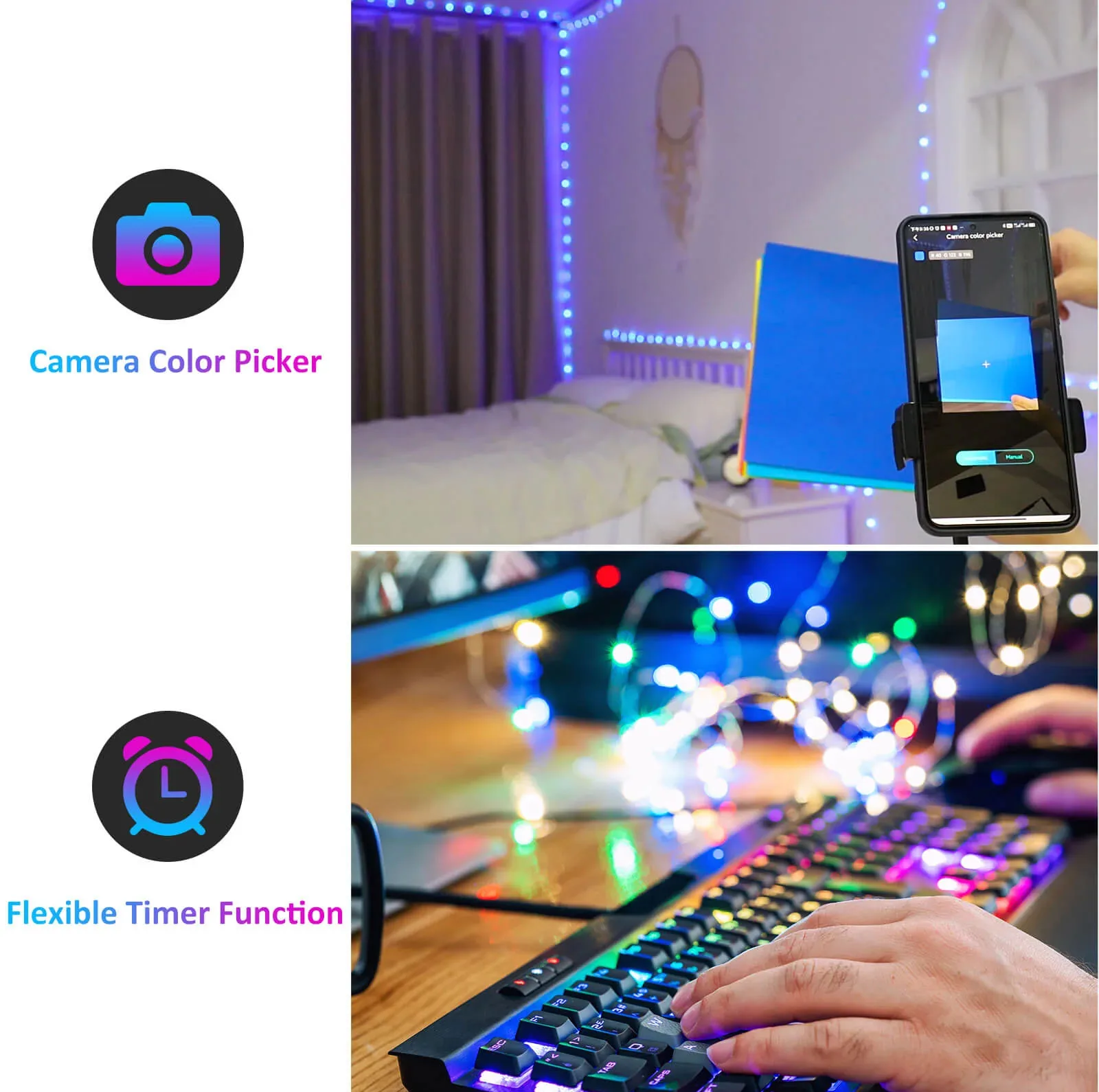 ریسه ال ای دی مدل رنگی RGB طول 10 متر