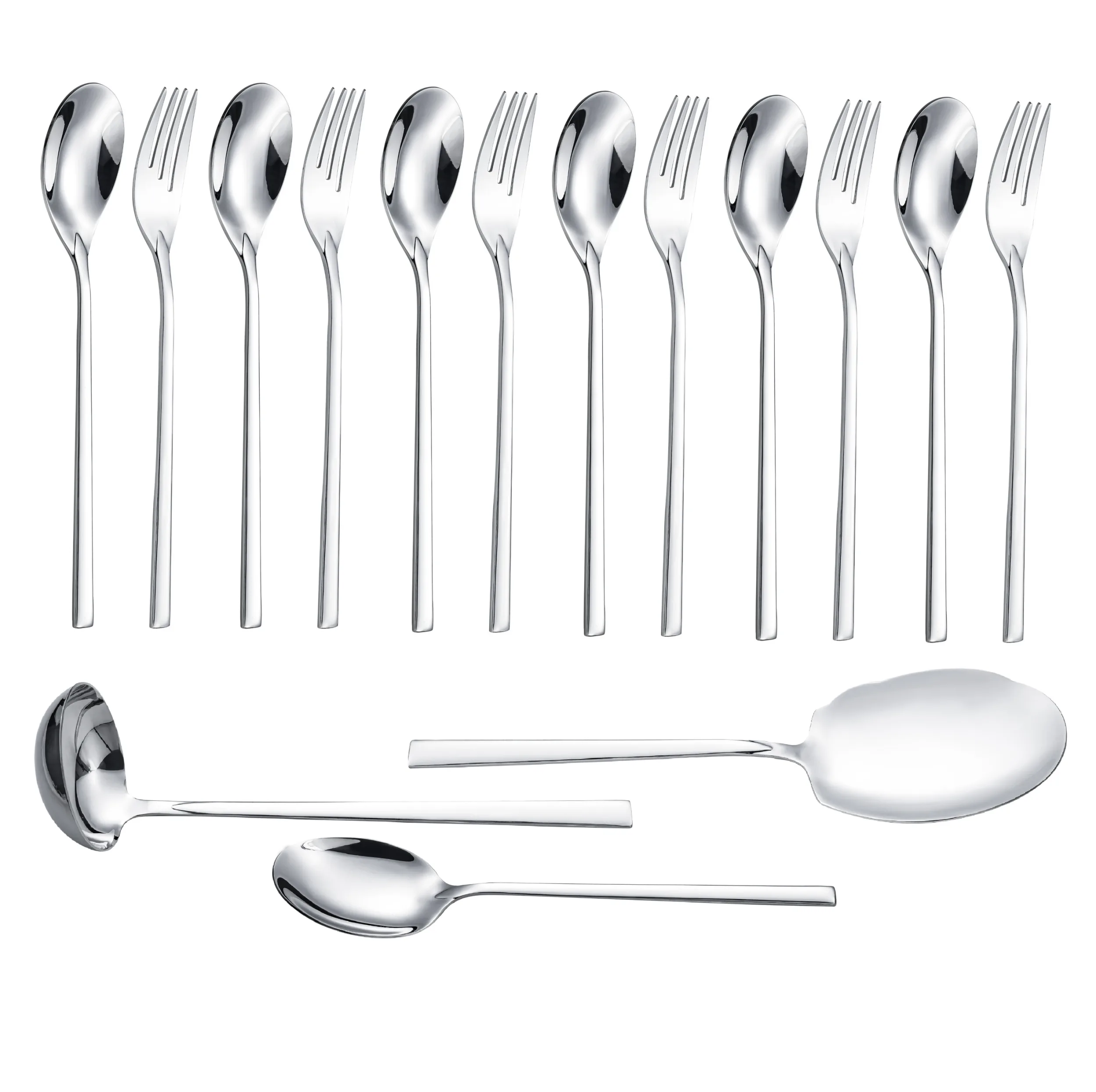سرویس قاشق و چنگال 15 پارچه جی فی نی مدل G-253