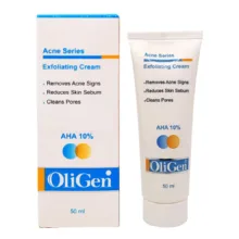 کرم لایه بردار پوست اُلی ژن مدل acne aha حجم 50 میلی لیتر