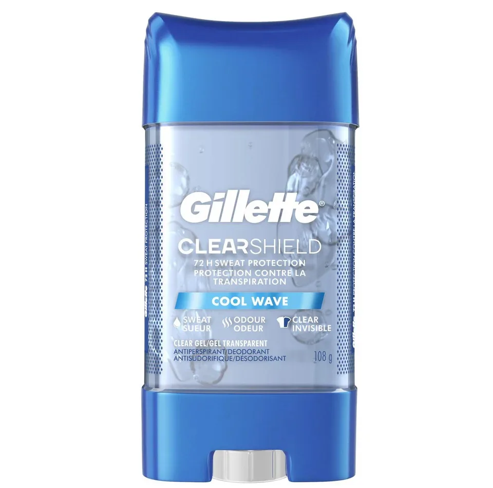 ژل شفاف ضد تعریق مردانه ژیلت مدل CLEAR SHIELD Cool Wave وزن 108 گرم