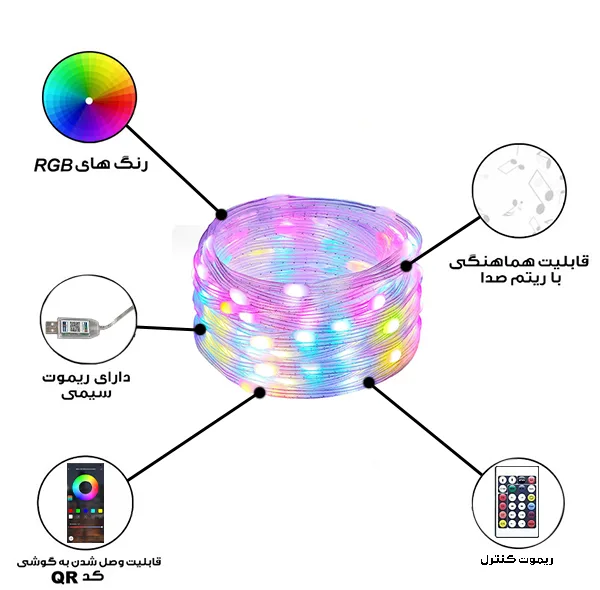 ریسه هوشمند ال ای دی مدل RGB-APP طول 10 متر