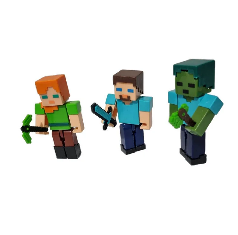 فیگور طرح ماینکرافت مدل Minecraft M001-3 مجموعه 3 عددی
