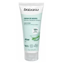 کرم مرطوب‌کننده دست باباریا مدل Aloe مناسب برای انواع پوست، خشک، حساس حجم 75 میلی‌لیتر