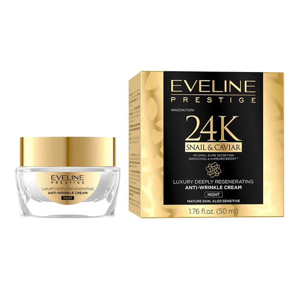 کرم ضد چروک اولاین مدل 24K Snail Caviar Night حجم 50 میلی لیتر