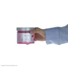 اسکراب شکری لایه بردار پوست ژبن پلاس مدل Strwberry وزن 450 گرم