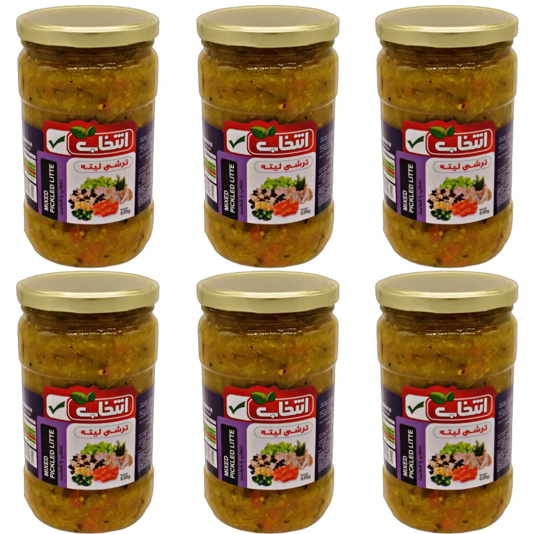 ترشی لیته انتخاب - 630 گرم بسته 6 عددی