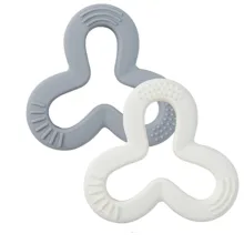 دندان گیر کودک هیروشی مدل Silicone Shamrock Teether بسته 2 عددی