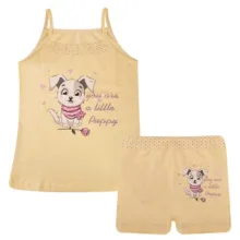 ست تاپ و شلوارک دخترانه مدل KNP  DOG G DONELLA