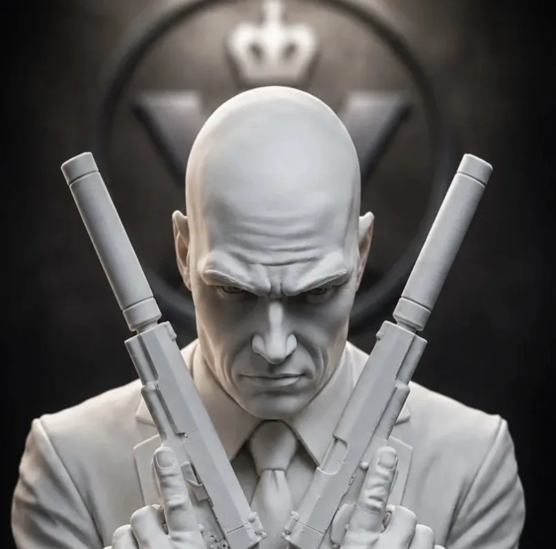 فیگور طرح هیتمن مدل مامور 47 ( Hitman) ارتفاع 15 سانتیمتر