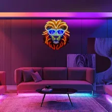 چراغ نئونی طرح شیر چاپ uv