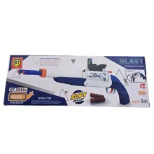 ست تفنگ بازی ناب سل مدل شاتگان دوربین دار پوکه پران تیر ابری کمرشکن کد SUPER GUN SOFT BULLET BT2026C مناسب برای نوجوانان سایز 42*15 سانتی متر