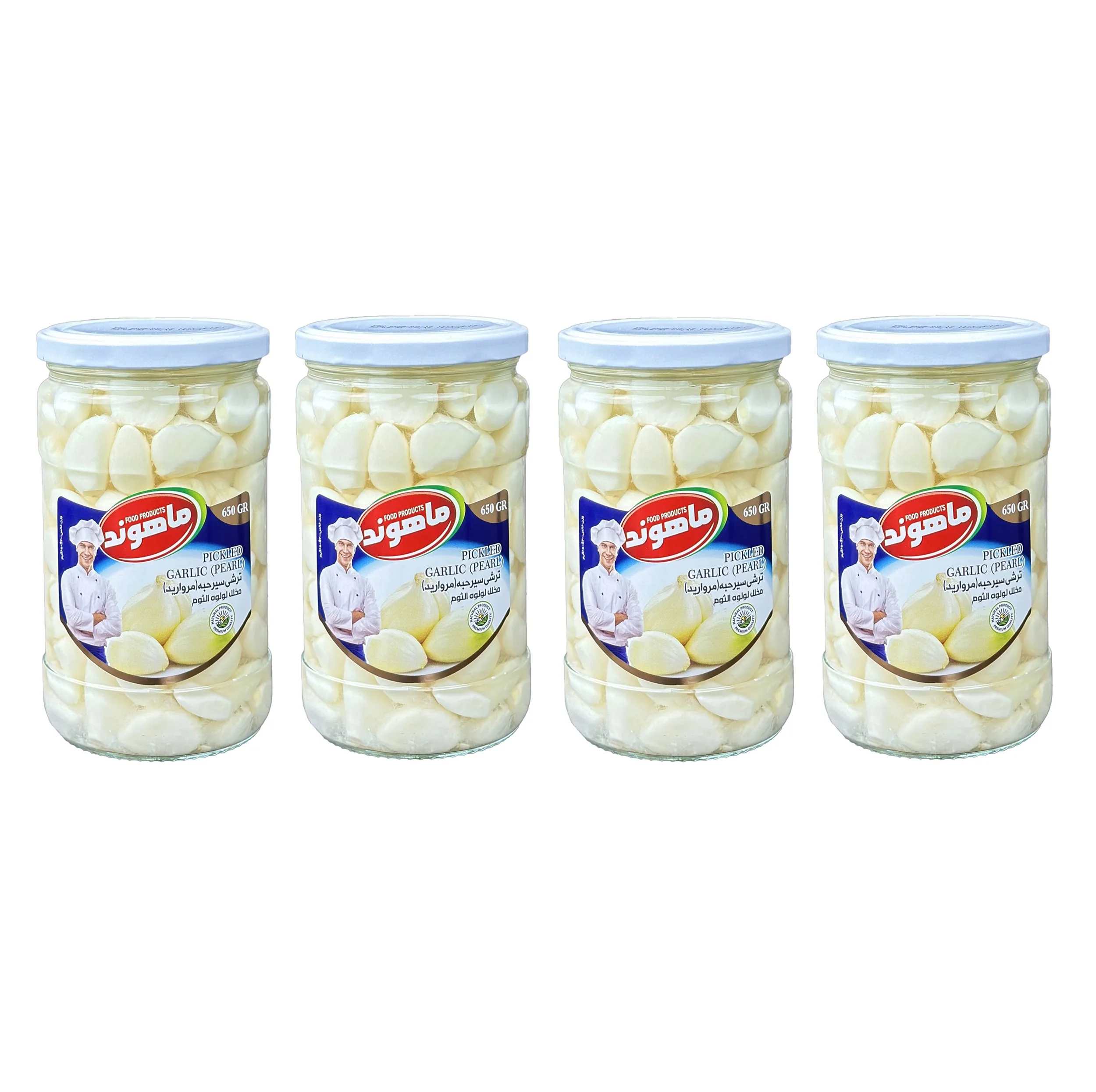 ترشی سیر صدفی ماهوند - 650 گرم مجموعه 4 عددی