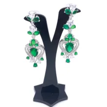 گوشواره آویز زنانه کلیو مدل جواهری KYG017